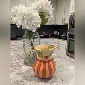 Colorful Striped Siena Pitcher from Gail Pittman